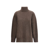 P.A.R.O.S.H. Brown Horsehair Turtleneck - L