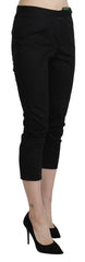 BENCIVENGA Black High Waist Skinny Cropped Dress Trouser Pants - IT44|L - Trousers