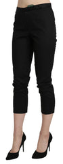 BENCIVENGA Black High Waist Skinny Cropped Dress Trouser Pants - IT44|L - Trousers
