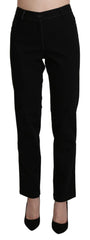 BENCIVENGA Black High Waist Straight Casual Trouser Pant - Trousers