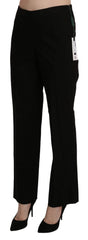 BENCIVENGA Black High Waist Straight Dress Trouser Pant - Trousers
