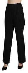 BENCIVENGA Black High Waist Straight Dress Trouser Pants - IT48|XXL - Trousers