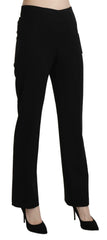 BENCIVENGA Black High Waist Straight Formal Dress Trouser - IT44|L - Trousers