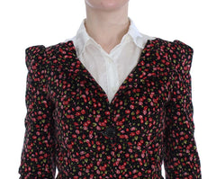 BENCIVENGA Black Multicolor Floral Suit - L - Skirt Suits