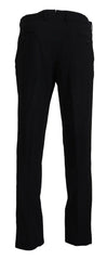 BENCIVENGA Black Straight Fit Men Formal Trousers Pants - Trousers
