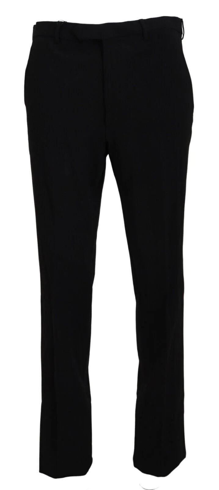 BENCIVENGA Black Straight Fit Men Formal Trousers Pants - Trousers