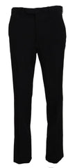 BENCIVENGA Black Straight Fit Men Formal Trousers Pants - Trousers