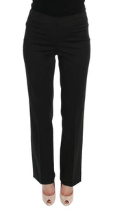 BENCIVENGA Black Stretch Straight Fit Dress Trousers Pants - IT42 | S - Trousers