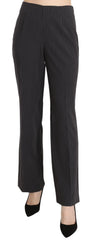 BENCIVENGA Black Striped Cotton Sretch Dress Trousers Pants - IT42|M - Trousers