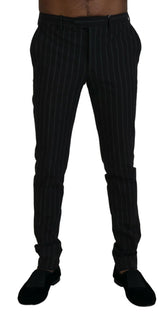 BENCIVENGA Black Stripes Viscose Dress Pants - IT46 | S - Trousers