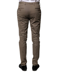 BENCIVENGA Brown Cotton Tapered Formal Dress Pants - IT46 | S - Trousers