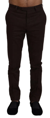 BENCIVENGA Brown Cotton Tapered Formal Men Pants - IT48 | M - Trousers