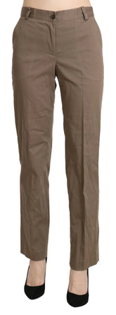 BENCIVENGA Brown High Waist Straight Dress Trouser Pants - Trousers