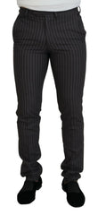 BENCIVENGA Brown Stripes Slim Fit Men Pants - Trousers