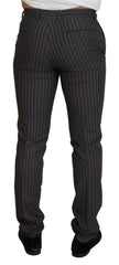 BENCIVENGA Brown Stripes Slim Fit Men Pants - Trousers