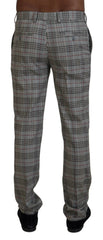 BENCIVENGA Gray Checkered Skinny Men Pants - IT46 | S - Trousers
