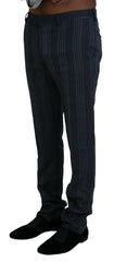 BENCIVENGA Gray Pure Wool Men Checkered Pants - IT46 | S - Trousers