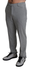 BENCIVENGA Gray Wool Checkered Dress Men Formal Trouser Pants - IT52 | XL - Trousers