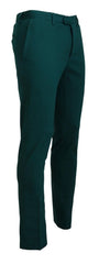 BENCIVENGA Green Straight Fit Men Formal Trousers Pants - Trousers