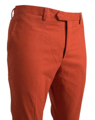 BENCIVENGA Orange Straight Fit Men Formal Trousers Pants - Trousers