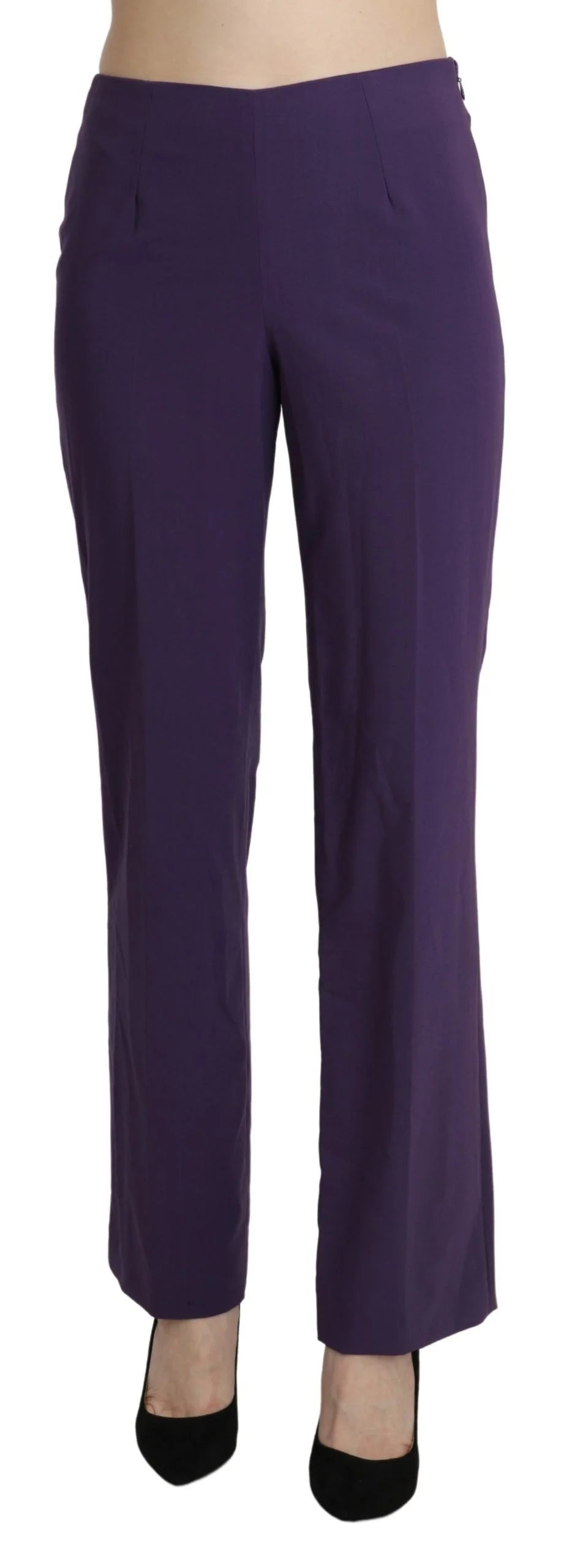 BENCIVENGA Purple High Waist Straight Dress Trouser Pants - IT42|M - Trousers