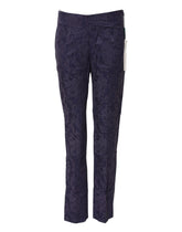 BENCIVENGA Purple Jacquard High Waisted Pants - Trousers
