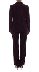 BENCIVENGA Purple Wool Suit T-Shirt Set - IT42|M - Pant Suits