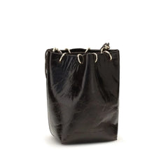 Benedetta Bruzziches Black Calf Leather Bos Taurus Backet Bag