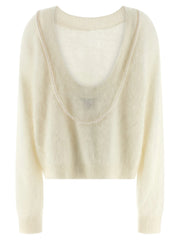 BERNADETTE White Cashmere Cardigan - L
