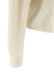 BERNADETTE White Cashmere Cardigan - L