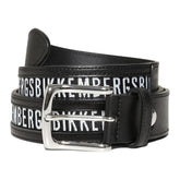 Bikkembergs Black Calfskin Men Belt - Belts