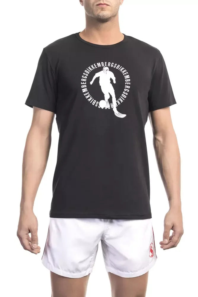 Bikkembergs Black Cotton Men T-Shirt - T-Shirts