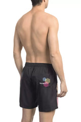 Bikkembergs Black Polyester Men’s Swim Short - Boardshorts