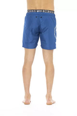 Bikkembergs Blue Polyester Men Swim Short - Boardshorts