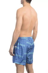 Bikkembergs Blue Polyester Men Swim Short - Swim Boxers