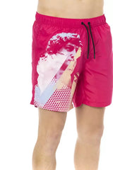 Bikkembergs Fuchsia Polyester Men Swim Short - Boardshorts