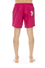 Bikkembergs Fuchsia Polyester Men Swim Short - Boardshorts
