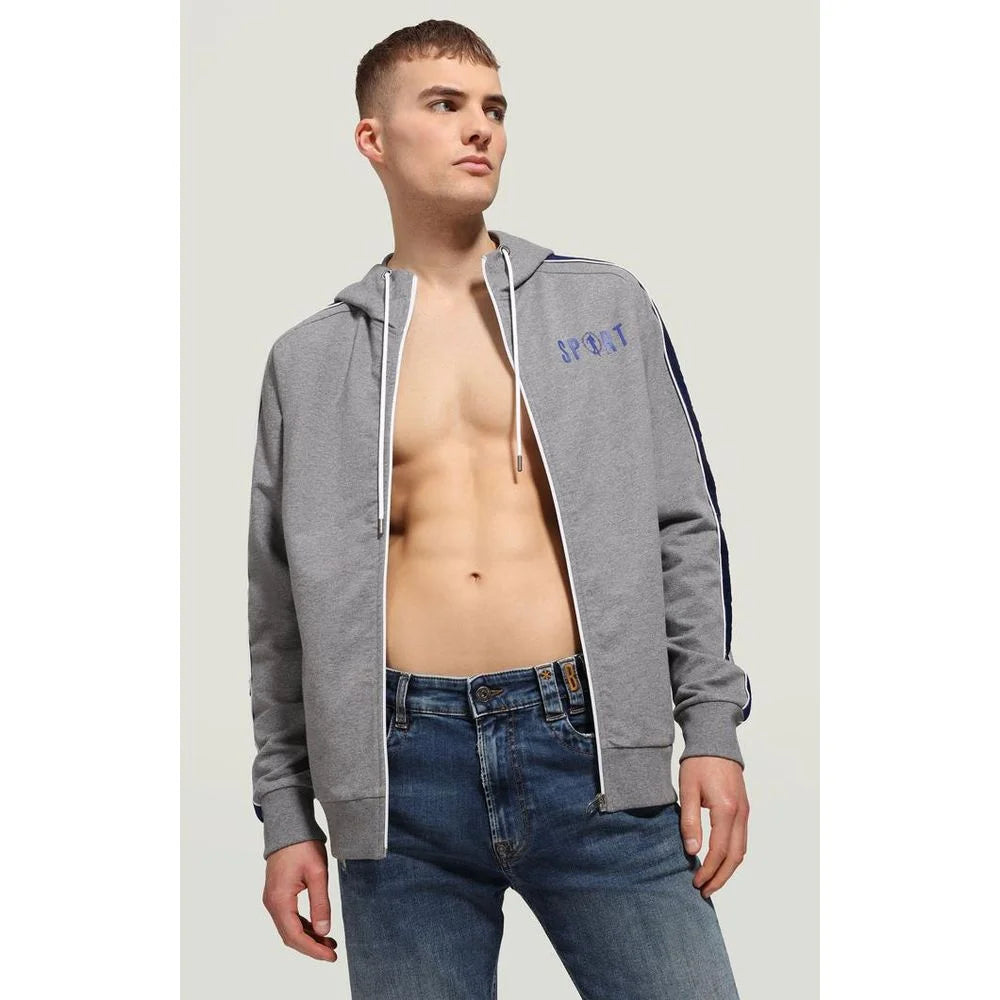 Bikkembergs Gray Cotton Sweatshirt - M