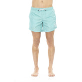 Bikkembergs Light Blue Polyester Men Swim Short - Boardshorts