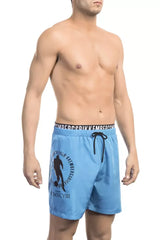 Bikkembergs Light Blue Polyester Men’s Swim Short - Swim Boxers
