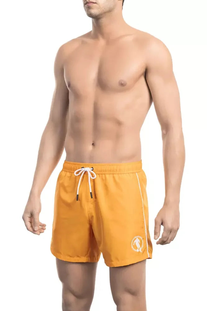 Bikkembergs Orange Polyester Men Swim Short - Swim Boxers