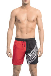 Bikkembergs Red Polyester Men Swim Short - Boardshorts