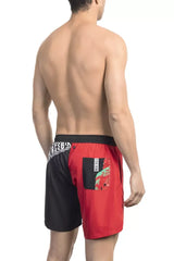 Bikkembergs Red Polyester Men Swim Short - Boardshorts