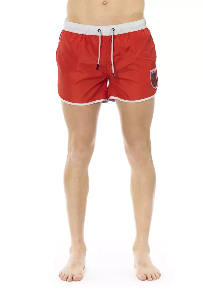 Bikkembergs Red Polyester Men Swim Short - Swim Boxers