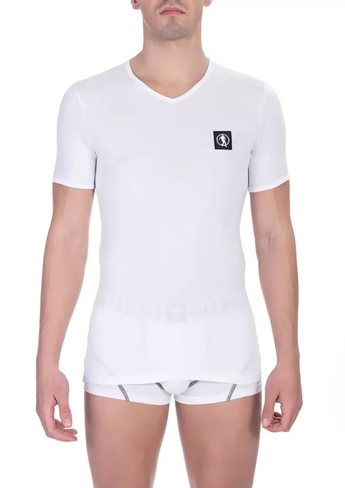 Bikkembergs White Cotton Men’s T-Shirt - S - T-Shirts