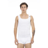 Bikkembergs White Cotton Men’s Tank Top - Tank Tops
