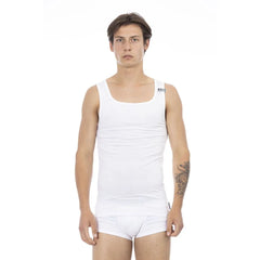 Bikkembergs White Cotton Men’s Tank Top - Tank Tops