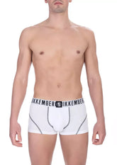 Bikkembergs White Cotton Men’s Trunk Pack - Trunks