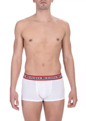 Bikkembergs White Cotton Men’s Underwear Trunk Duo Pack - L - Trunks