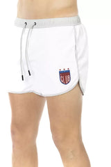Bikkembergs White Polyester Men Swim Short - Swim Boxers